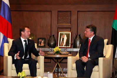 With King Abdullah II of Jordan.