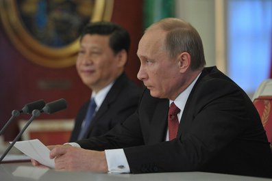 Vladimir Putin and Xi Jinping made press statements following the talks.