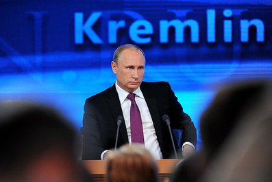 News conference of Vladimir Putin.